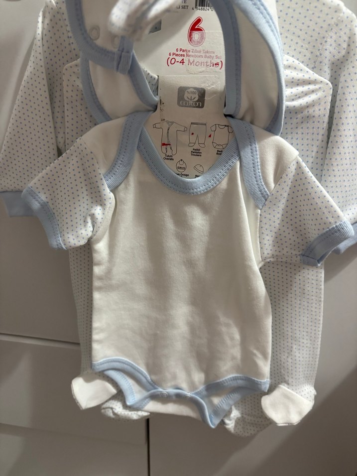 Acar Baby Beyaz Gri Erkek Bebek Takımı - Görsel 2