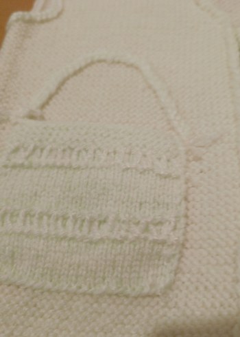 Beyaz El Örgüsü Bebek yelegi - Görsel 2