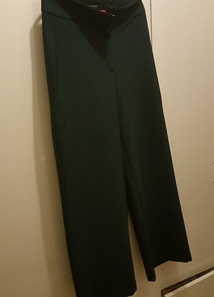 Koyu yeşil kumaş pantalon