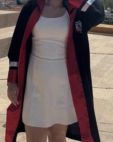 Trendyol & Milla beyaz mezuniyet elbisesi