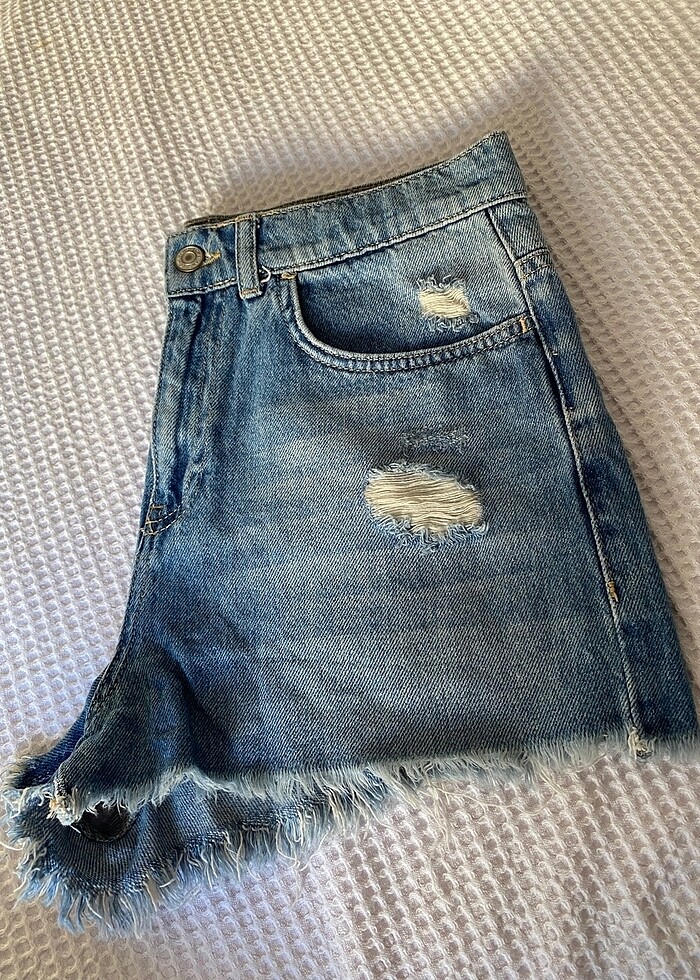 Kadın Kot Şort - Görsel 4