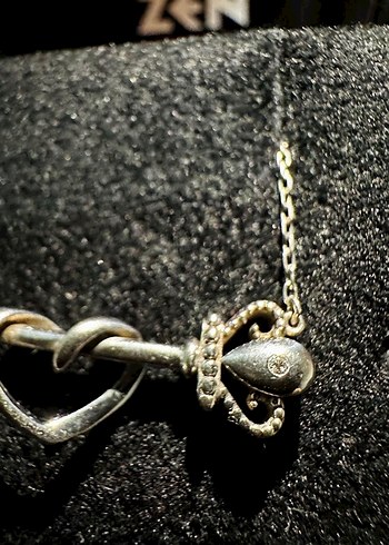 0,01 Karat Gümüş ZEN Anahtar Pırlanta Kolye - Görsel 6