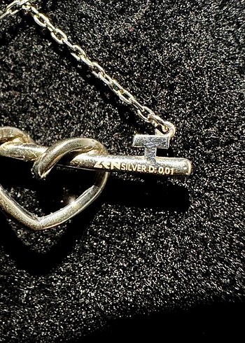 0,01 Karat Gümüş ZEN Anahtar Pırlanta Kolye - Görsel 7