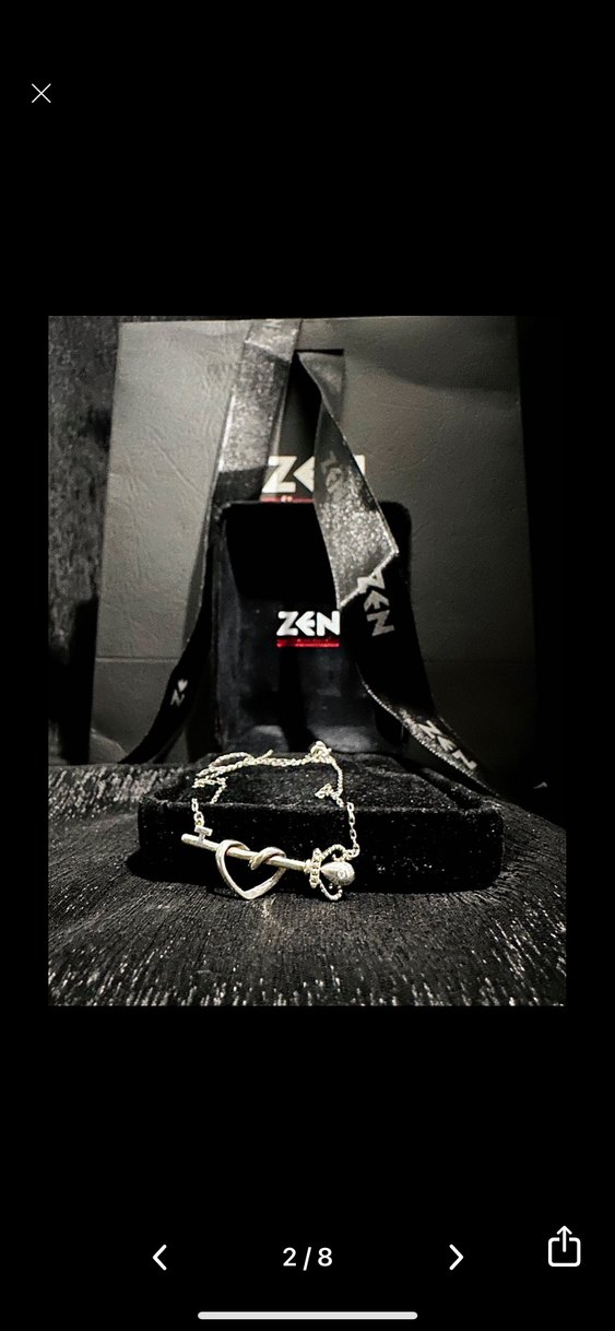 0,01 Karat Gümüş ZEN Anahtar Pırlanta Kolye - Görsel 2