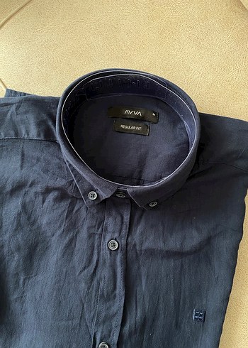 Avva Kısa Kollu Keten Erkek Gömlek - Görsel 3