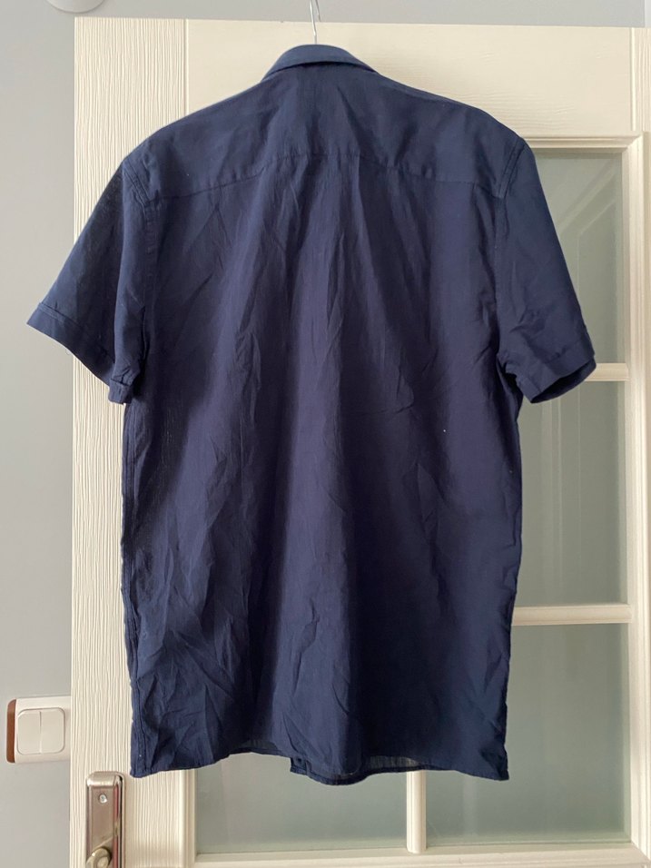 Avva Kısa Kollu Keten Erkek Gömlek - Görsel 2