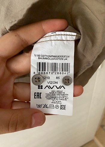 AVVA Bej Kısa Kollu Keten Erkek Gömlek - Görsel 4