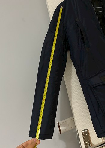 Erkek Lacivert Mont - Görsel 6
