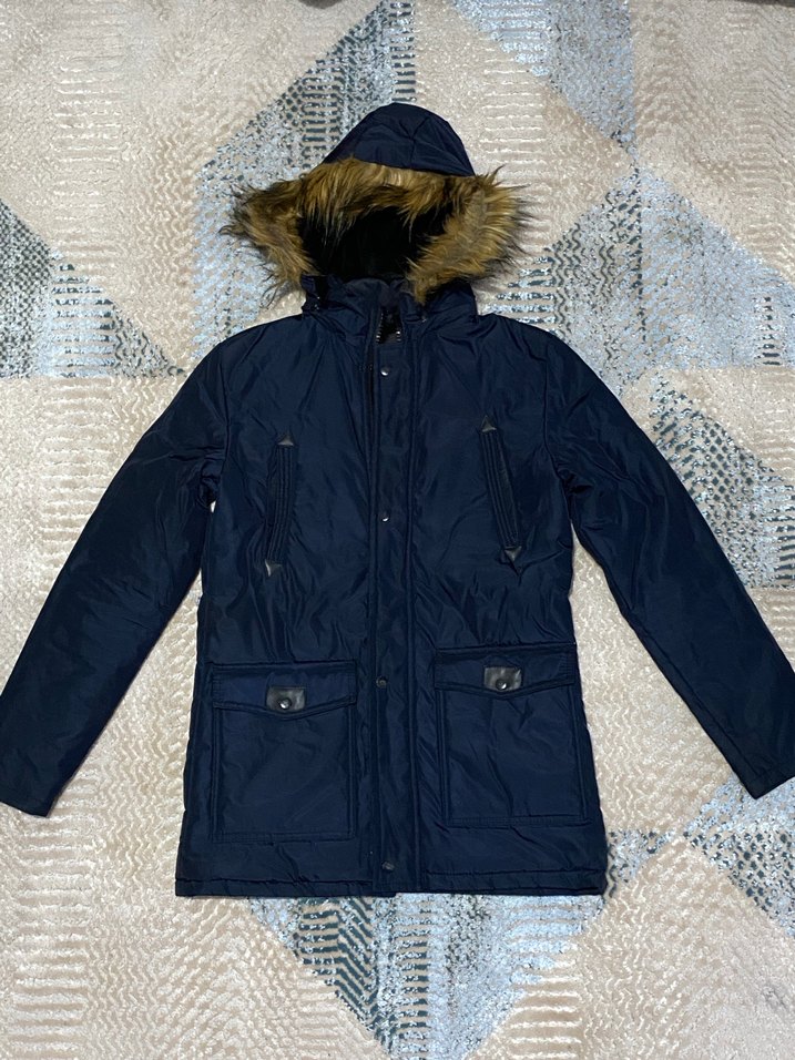 Erkek Lacivert Mont - Görsel 2