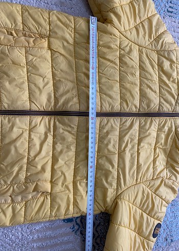 Kapüşonlu Sarı Erkek Çocuk Mont - Görsel 6