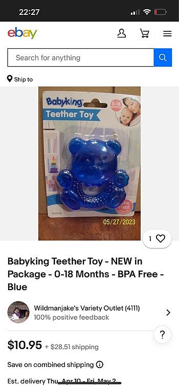 Beden Babyking Diş Kaşıyıcı (yurtdışından)