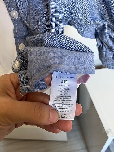 6-9 Ay Beden Orijinal Tommy Hilfiger Gömlek 6-9 ay