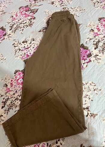 38 Beden Haki Kadın Salaş tensel Kumaş Pantolon