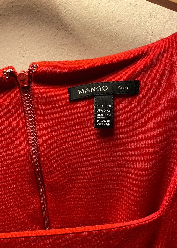 Mango Kısa Kırmızı Elbise - Görsel 3