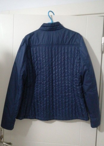 Mavi Fermuarlı Günlük Mont - Görsel 3