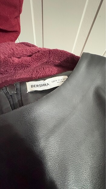 m Beden Bershka Deri Elbise Siyah