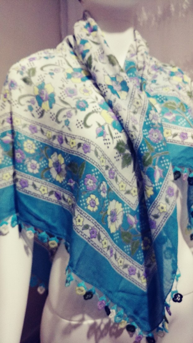 Çiçek İşlemeli Renkli yazma - Görsel 4