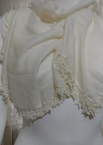 Boncuk işlemeli tülbent yazma - Görsel 3