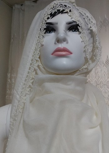 Boncuk işlemeli tülbent yazma - Görsel 5