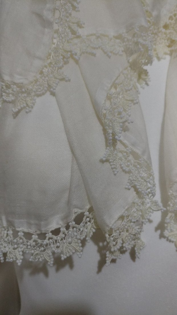 Boncuk işlemeli tülbent yazma - Görsel 2