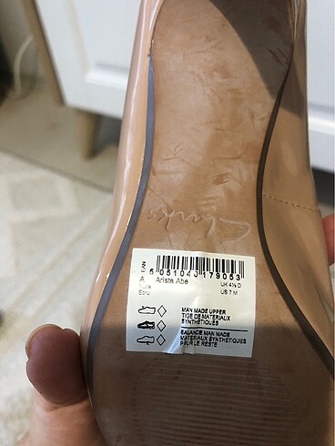 37,5 Beden Clarks Marka Nude rugan ayakkabı