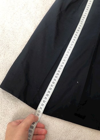 Trençkot Kumaşı Arkası Fermuarlı Siyah Elbise - Görsel 4