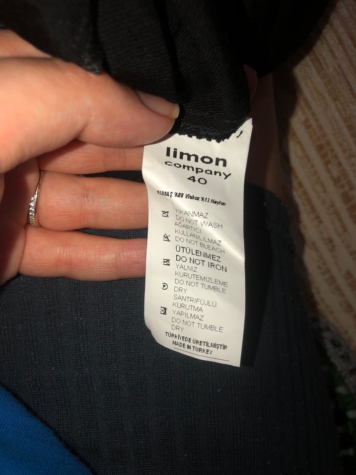 Limon Siyah Elbise - Görsel 3