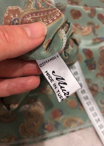 Turkuaz Bohem Desenli Kolsuz Bluz - Görsel 4