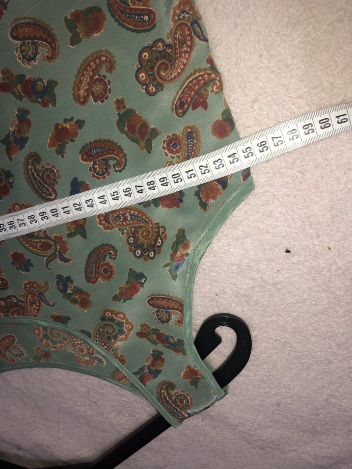 Turkuaz Bohem Desenli Kolsuz Bluz - Görsel 2