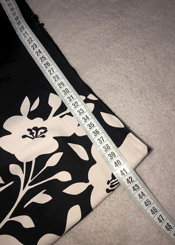 Baskılı Siyah Midi Kalem Etek - Görsel 4