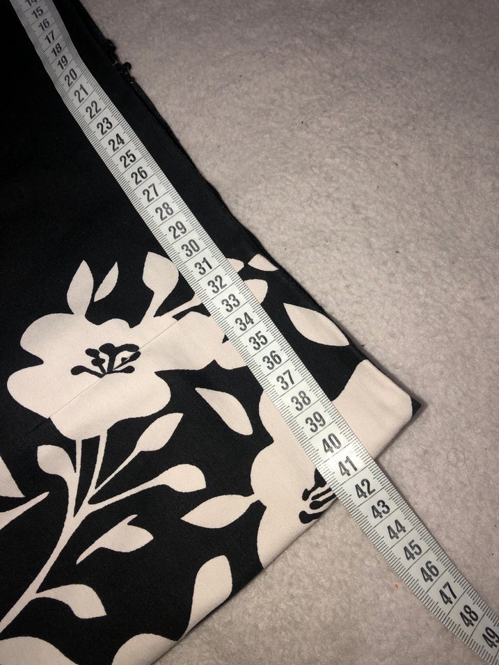 Baskılı Siyah Midi Kalem Etek - Görsel 4