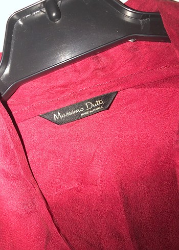 Massimo Dutti %100 İpek V Yaka Bluz - Görsel 5