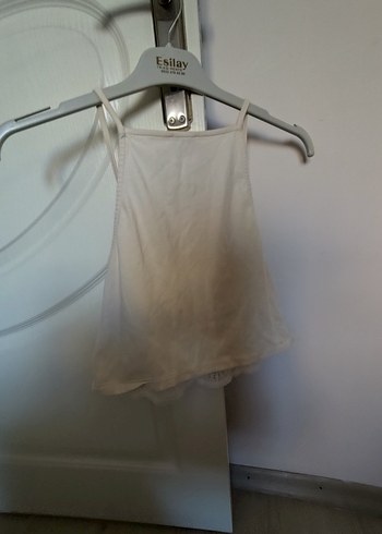 Zara Beyaz Nakışlı Dantel Mini Bohem Crop Top