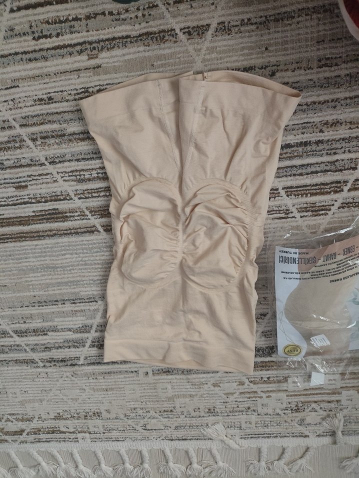 Bej Desenli Midi Korse - Görsel 3