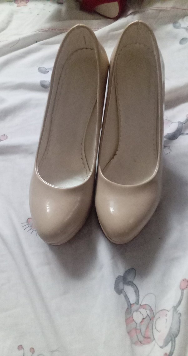 Bej Rugan Stiletto Kadın Topuklu Ayakkabı - Görsel 3