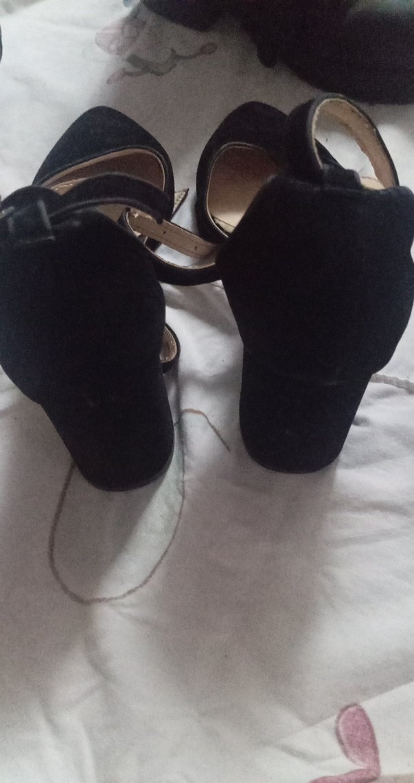 Siyah Süet Stiletto Topuklu Kadın Ayakkabı - Görsel 3