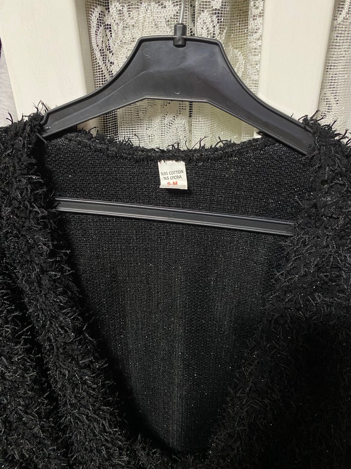 Gri Uzun Kollu Örgü Hamile Hırka - Görsel 5