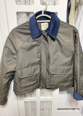 Gri Fermuarlı Günlük Kadın Ceket - Görsel 7