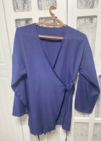 Lacivert Salaş Keten takım - Görsel 2