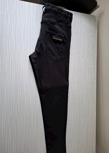 DSquared2 Siyah Fermuarli Regular Fit Erkek Kot Pantolon