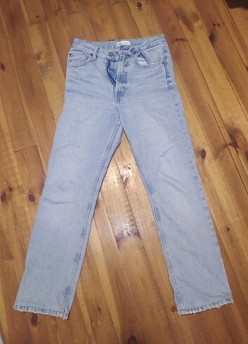 Zara straight jean 34 beden yüksel bel kot pantolon 