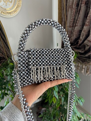 Diğer Kristal (cam ) boncuklu çanta