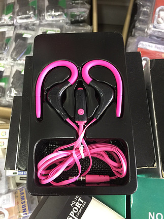Kulakiçi kancalı Kulaklık pembe