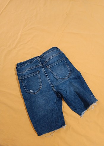 28 Beden mavi Renk koton Mavi Mini Denim Şort