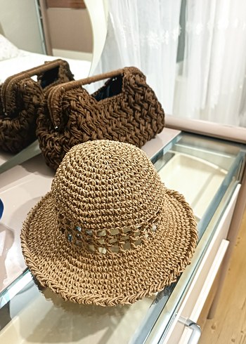 Bohem Tarz Örgü Kahverengi Kadın Çanta - Görsel 2