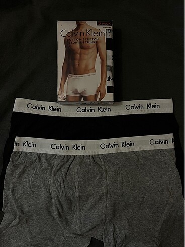 Erkek 3 adet calvin klein boxer