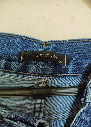 Kadın Mavi Bol Kesim Kot Pantolon - Görsel 2