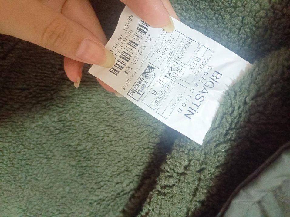 Gri Kamuflaj Desenli Kürklü Streetwear Ceket - Görsel 3