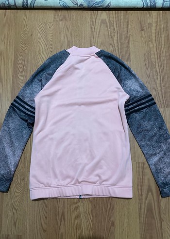 Pembe ve Gri Adidas Spor Ceket - Görsel 6