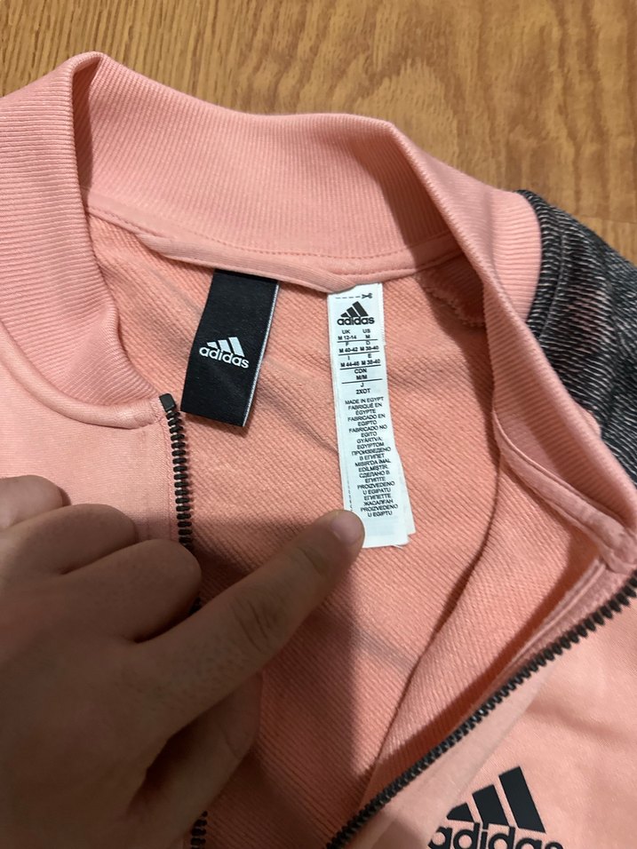 Pembe ve Gri Adidas Spor Ceket - Görsel 5